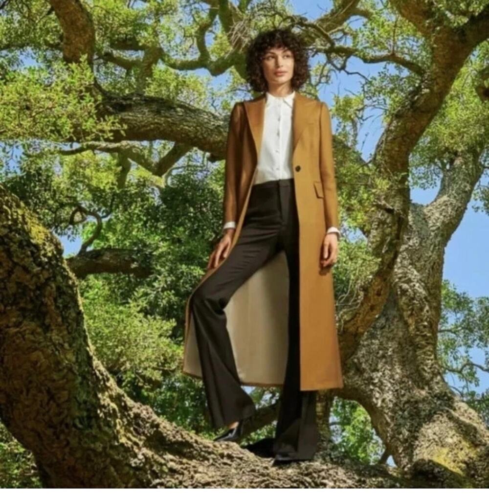 NEW SUISTUDIO Dane 100% Wool Camel Long Coat - US 10 Chic (New with tags)